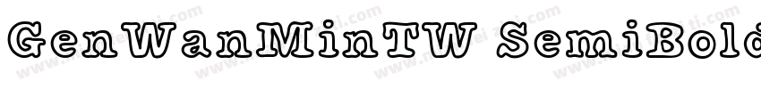 GenWanMinTW SemiBold字体转换